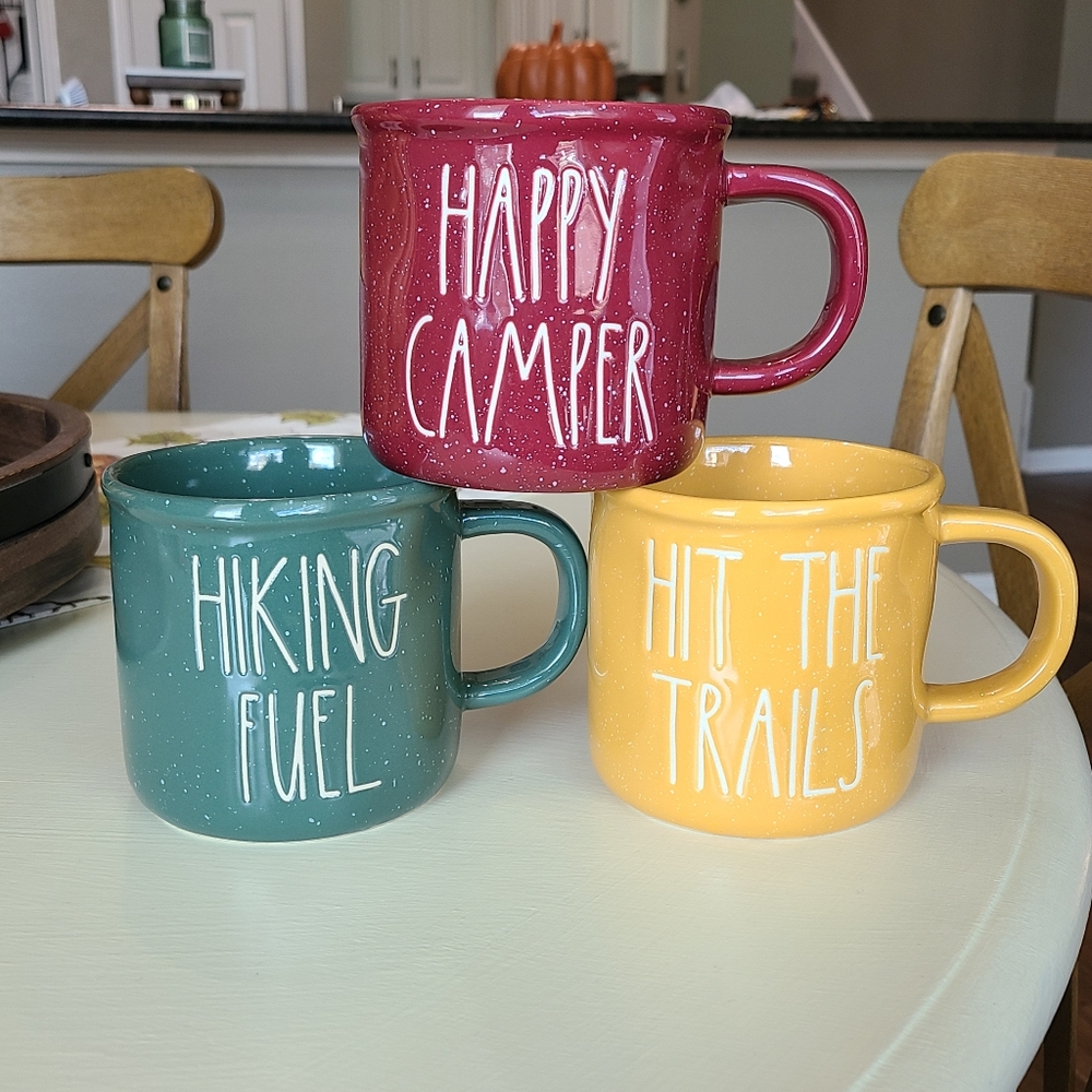Brand New- Rae Dunn Camper/Hiking Mugs- Set of 3
